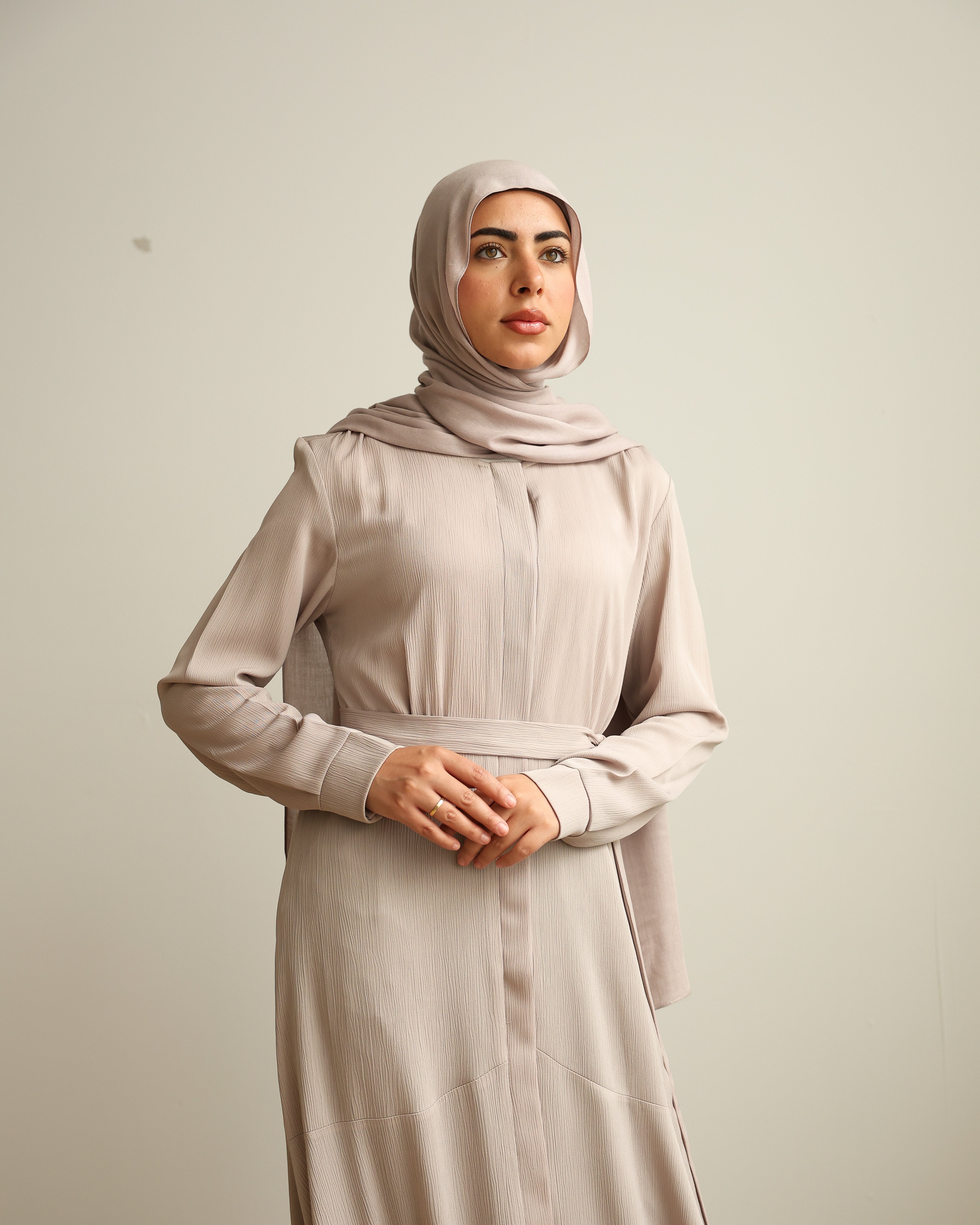 The A-line Dress Beige C860