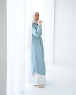 Denim Shirt Dress Light Blue C400