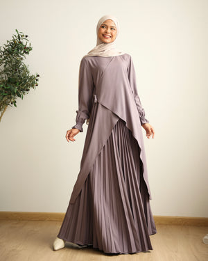 Maxi Pleated Skirt Mauve C503