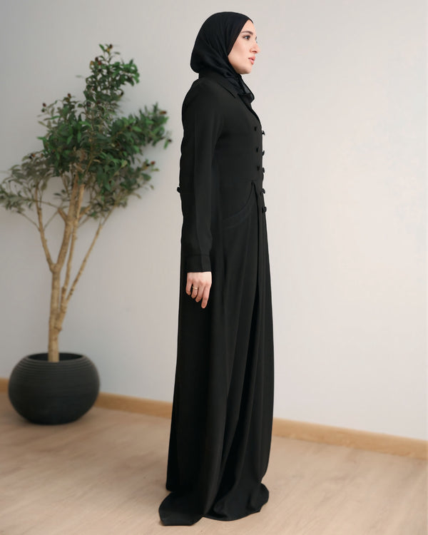 The Double-Breasted Tailored Abaya C72