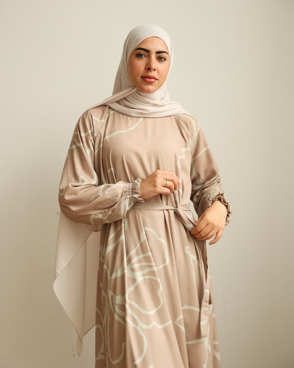 Printed Maxi Dress Rose C282