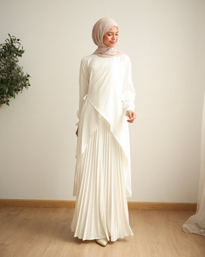 High Low Wrap Shirt Offwhite C286