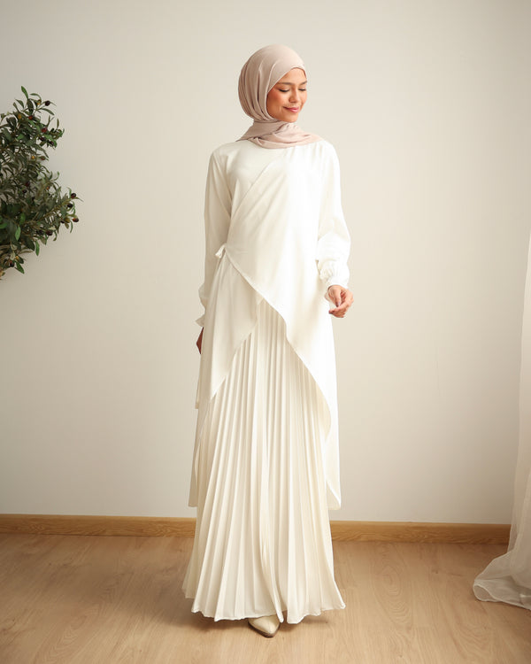 High Low Wrap Shirt Offwhite C286