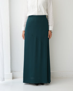 A-Line Maxi Skirt Green Teal C171