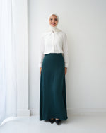 A-Line Maxi Skirt Green Teal C171