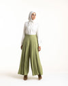 Linen Pleated Jupe Pantalon Pistachio C148