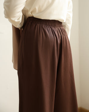 Wrap Skirt Pants Brown C284