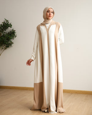 Panel Abaya White Beige C251