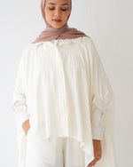 Over Sized Poncho and Pants Set Offwhite C11063