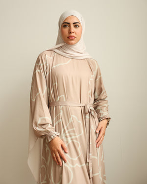 Printed Maxi Dress Rose C282