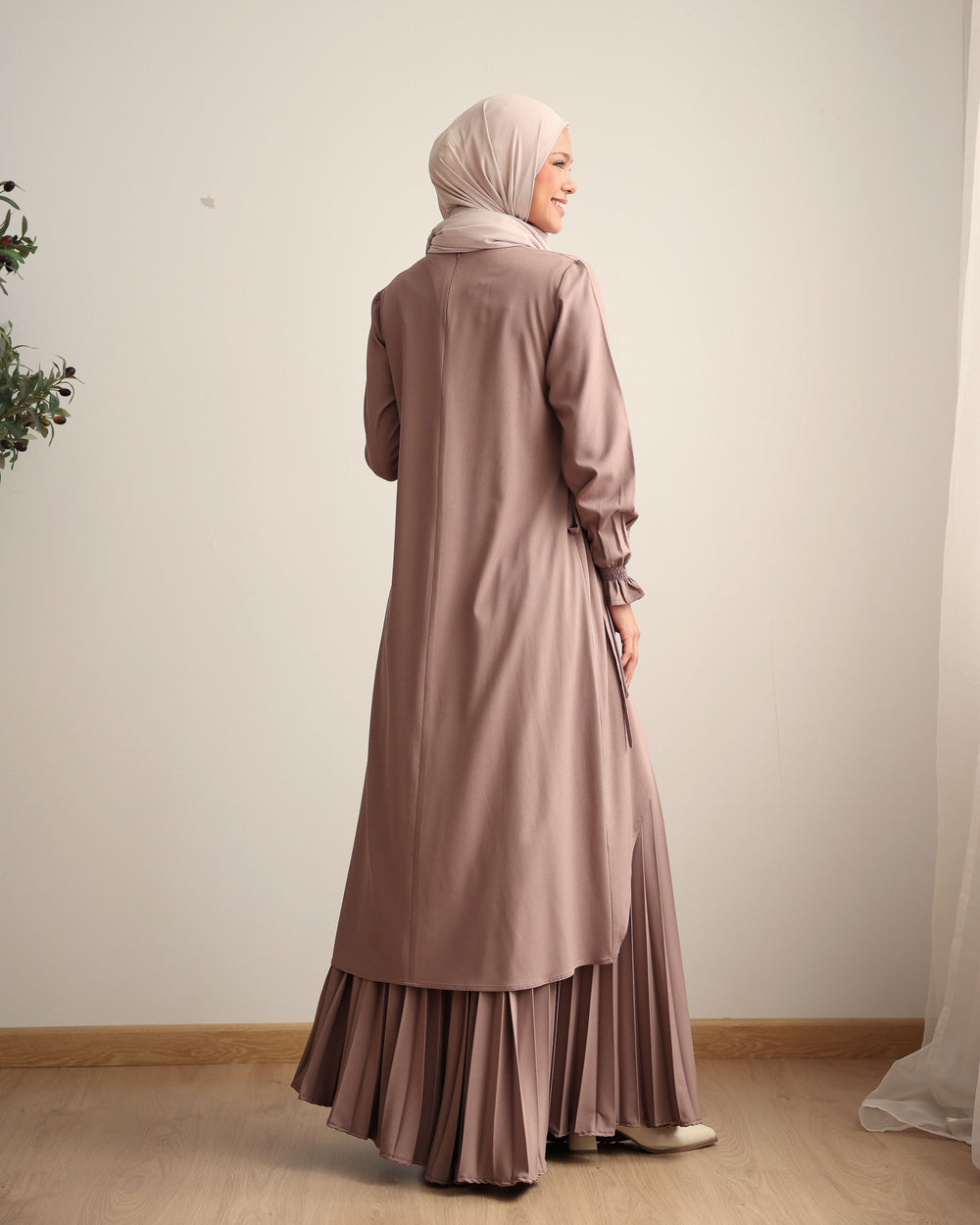 High Low Wrap Shirt Cashmere C286