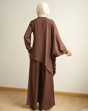 Wrap Skirt Pants Brown C284
