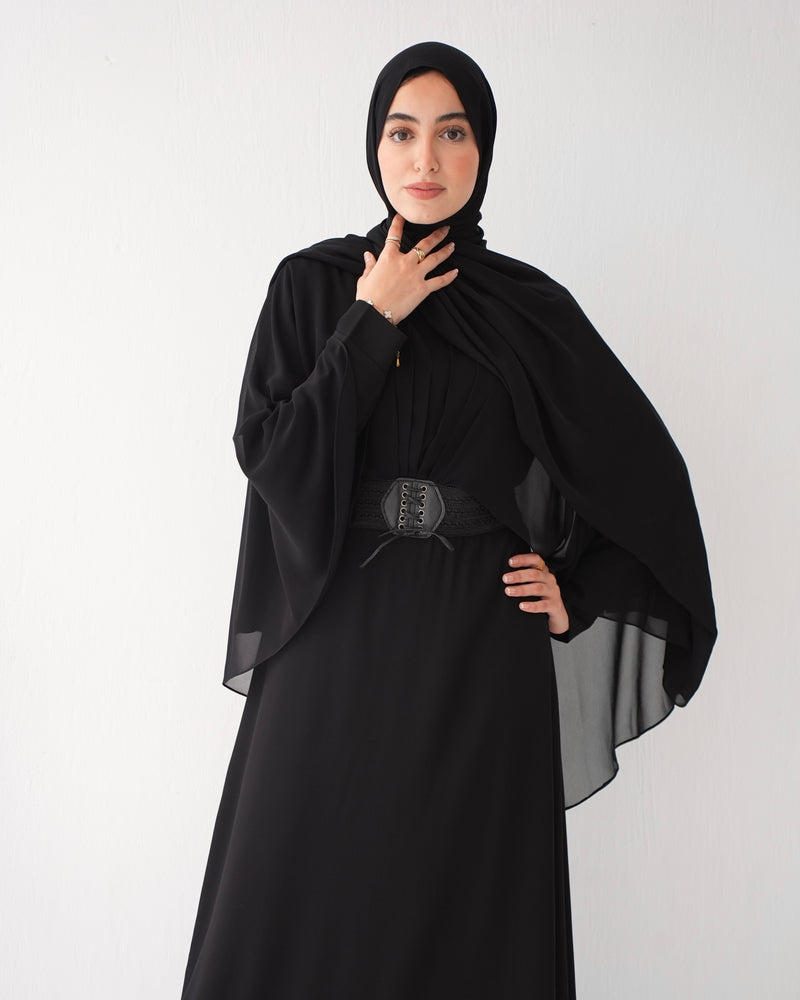 Cape Abaya With Front Belt C73