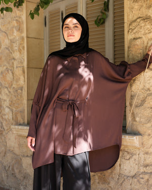 Free Size Blouse Brown C2233