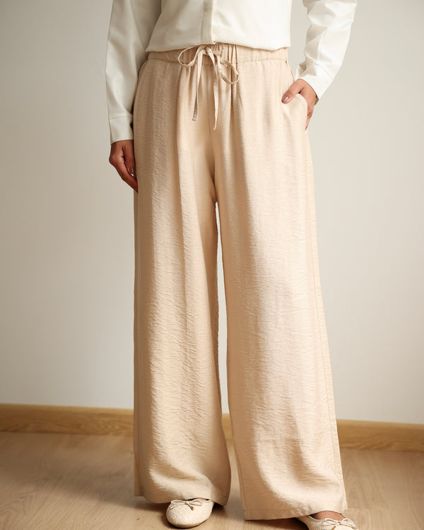 Linen Blend Pants Beige C11063