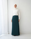 A-Line Maxi Skirt Green Teal C171