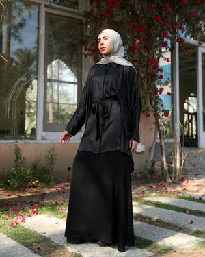 Shimmer Free Size Blouse Black C2232