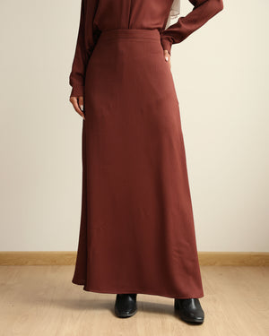 A-Line Maxi Skirt Rust C2310