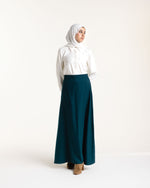 Linen Maxi Skirt Teal C119