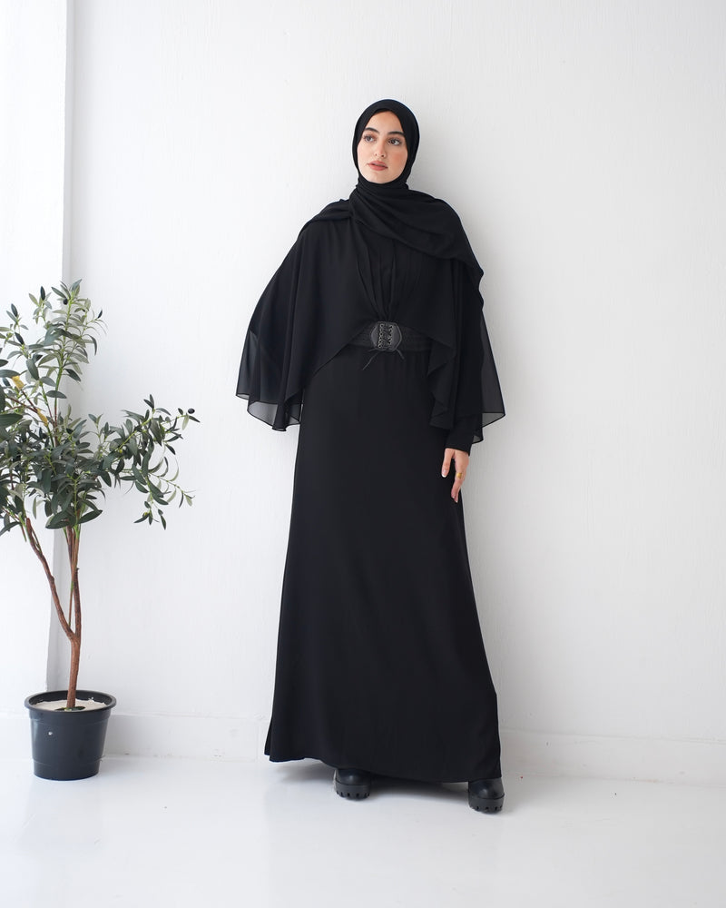 Cape Abaya With Front Belt C73