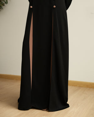 The Parallel Cafe Button Abaya C278
