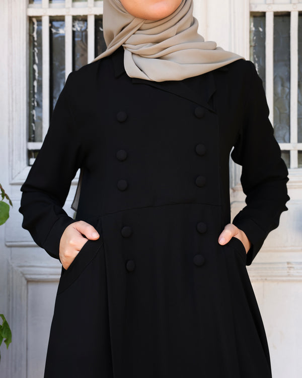 The Double-Breasted Tailored Abaya C72