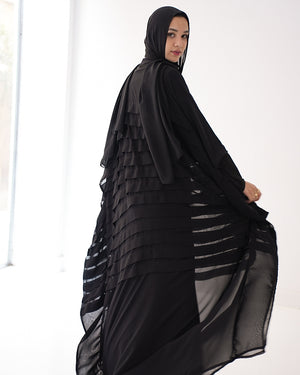 Free Size Pleated Cape Black C185