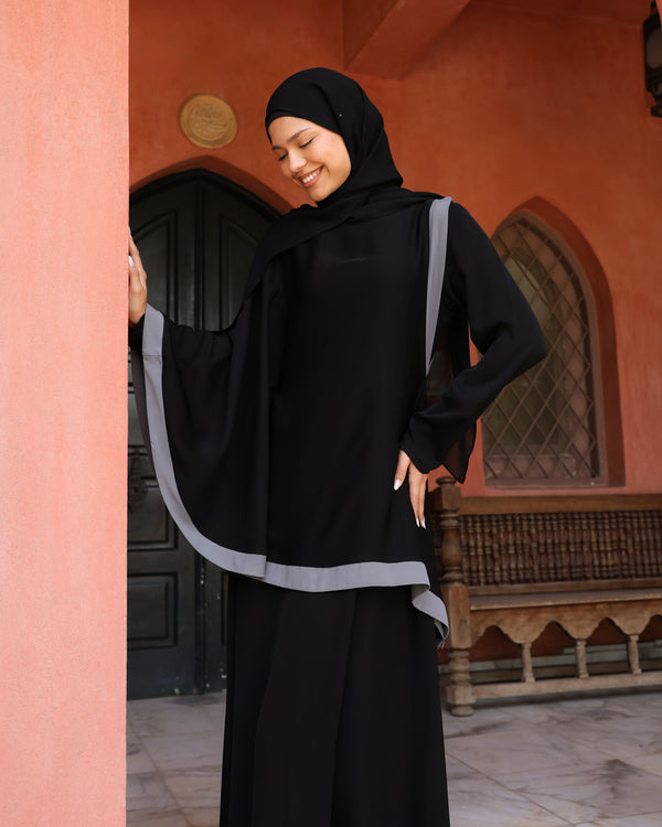 The Silk Abaya Cape Set C88