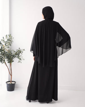 Cape Abaya With Front Belt C73