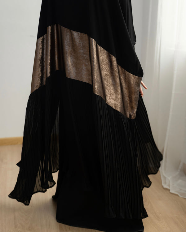 Free Size Pleated Cape Black Oxide C215