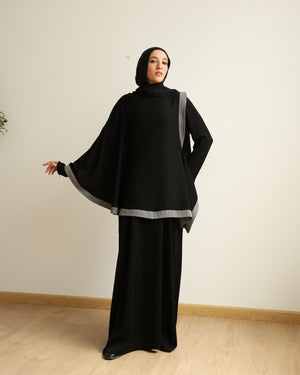 The Silk Abaya Cape Set C88