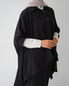 Over Sized Poncho and Pants Set Black C11063