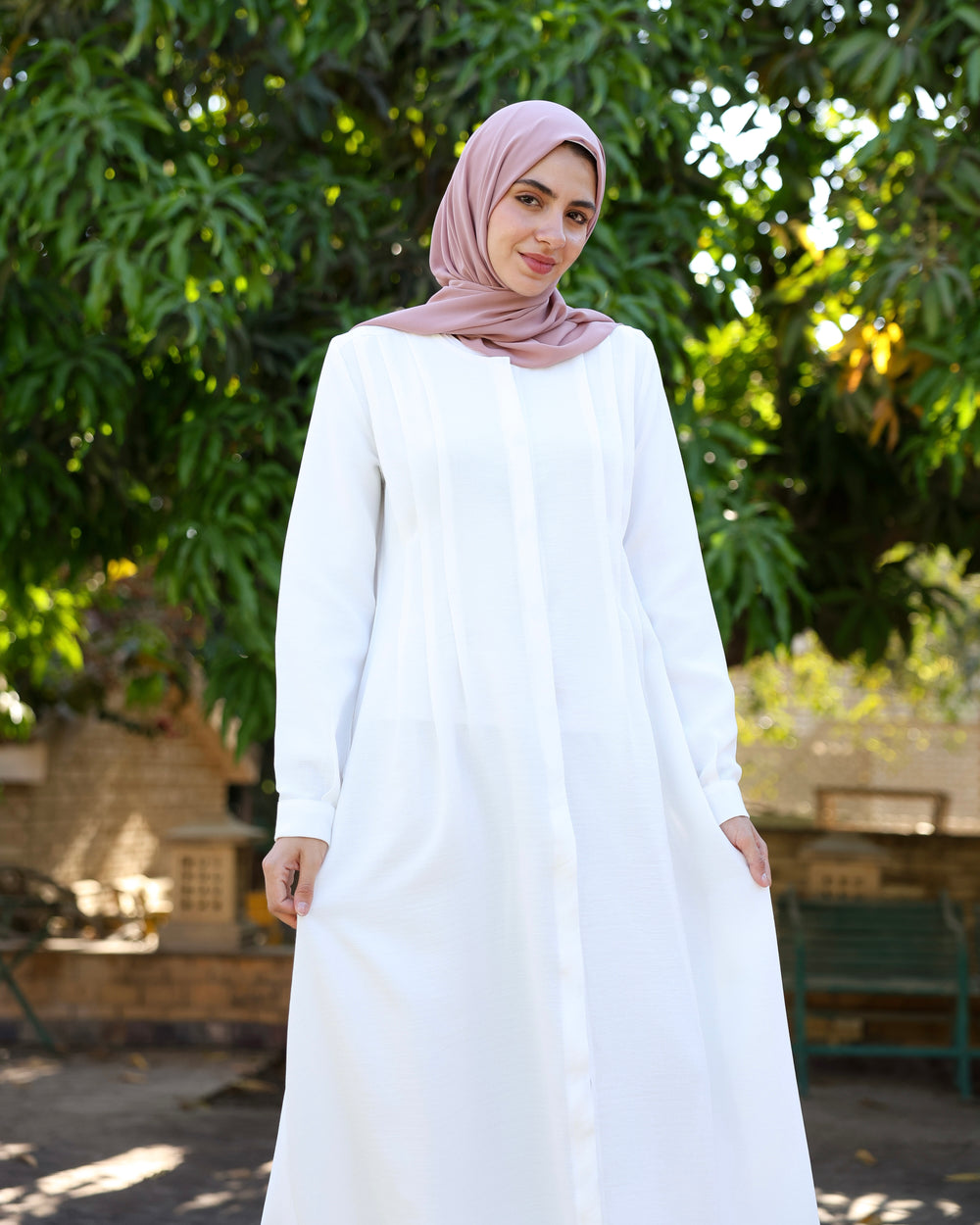 Linen Maxi Dress Offwhite C690