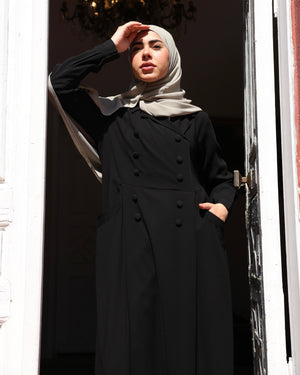 The Double-Breasted Tailored Abaya C72