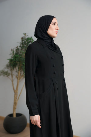 The Double-Breasted Tailored Abaya C72
