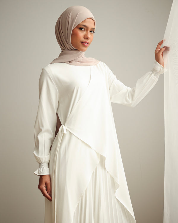 High Low Wrap Shirt Offwhite C286