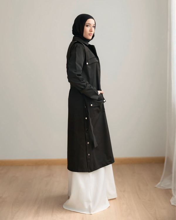 Gabardine Jacket Black C508