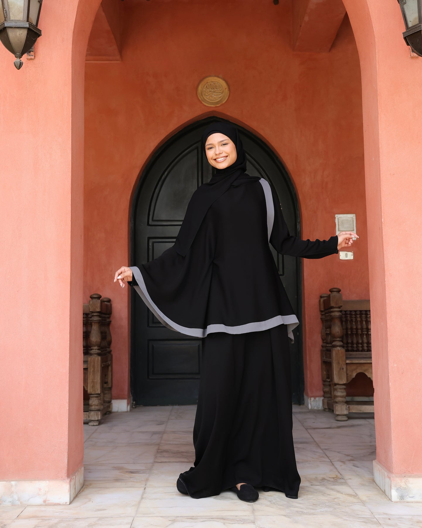 The Silk Abaya Cape Set C88