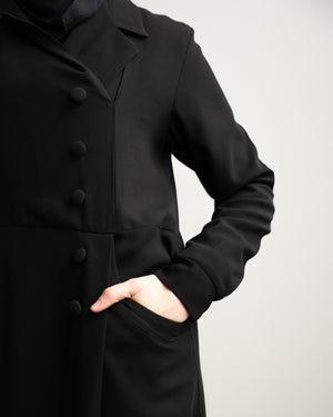The Double-Breasted Tailored Abaya C72