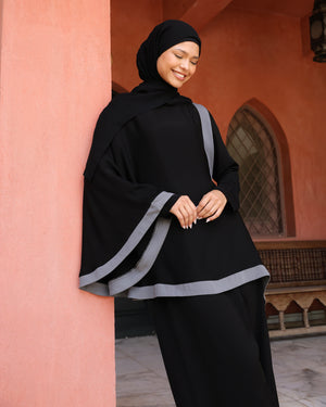 The Silk Abaya Cape Set C88