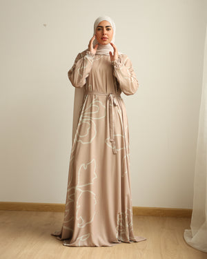Printed Maxi Dress Rose C282