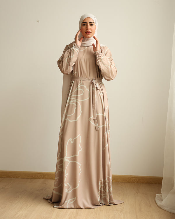 Printed Maxi Dress Rose C282