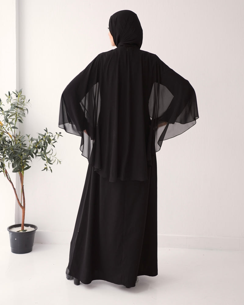 Cape Abaya With Front Belt C73