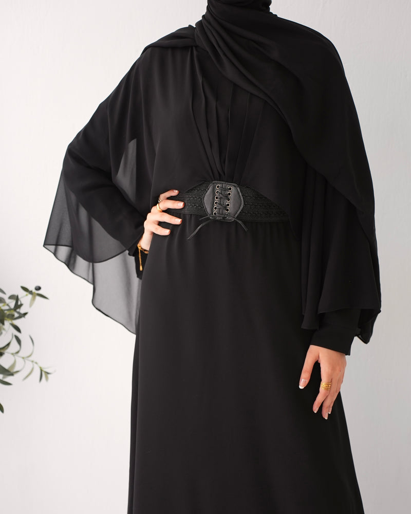 Cape Abaya With Front Belt C73