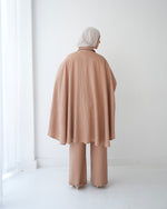 Over Sized Poncho and Pants Set Cafe C11063