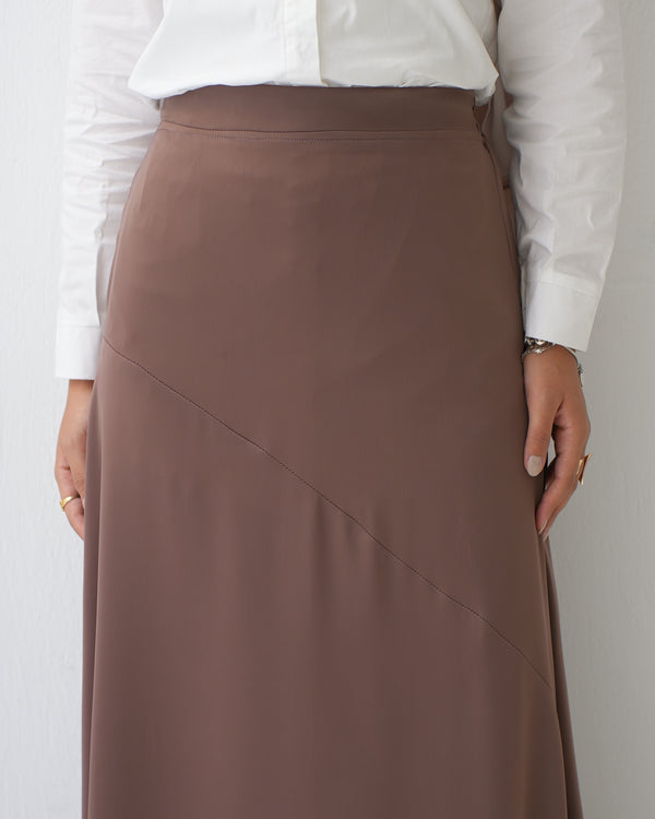 A-Line Maxi Skirt Cafe C171
