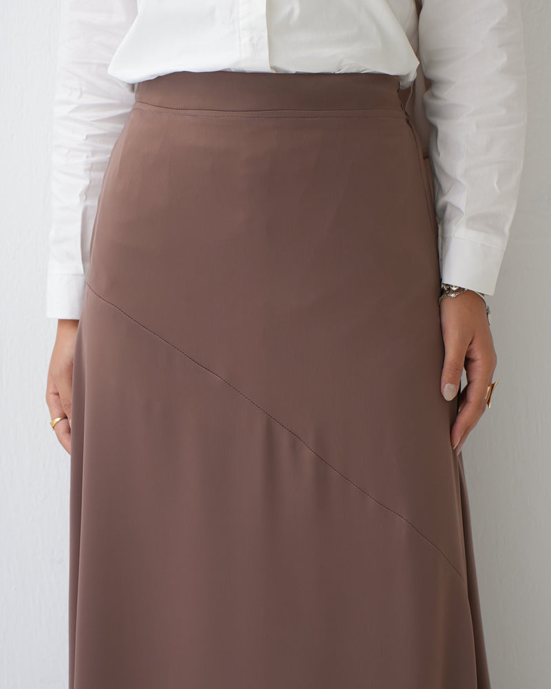 A-Line Maxi Skirt Cafe C171
