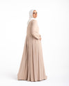 Pleated Jumpsuit Beige C150