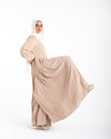 Pleated Jumpsuit Beige C150