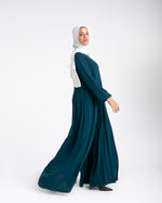 Pleated Jumpsuit Teal C150